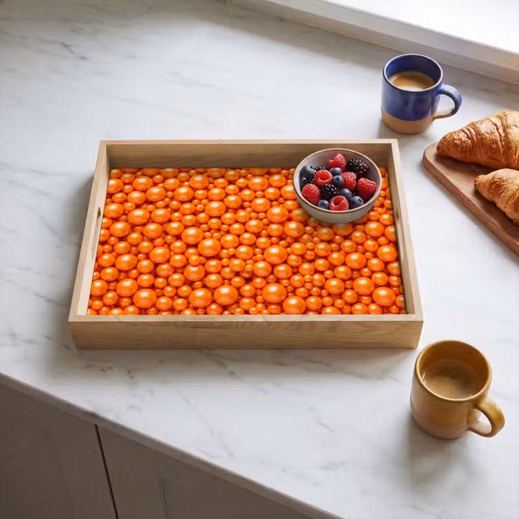Dienblad - Snoep - Oranje - Patroon — 4