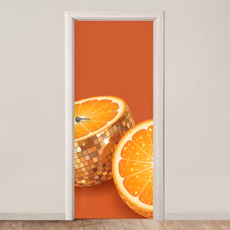 Deursticker - Fruit - Disco - Goud — 1