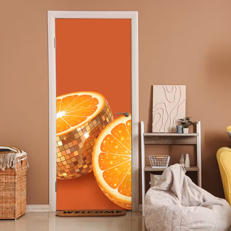 Deursticker - Fruit - Disco - Goud — 2
