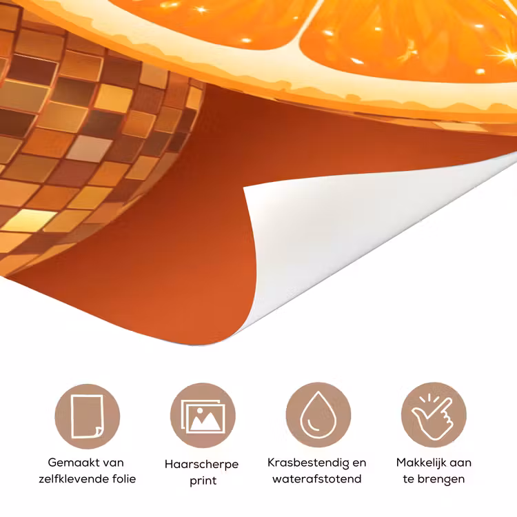 Deursticker - Fruit - Disco - Goud — 3
