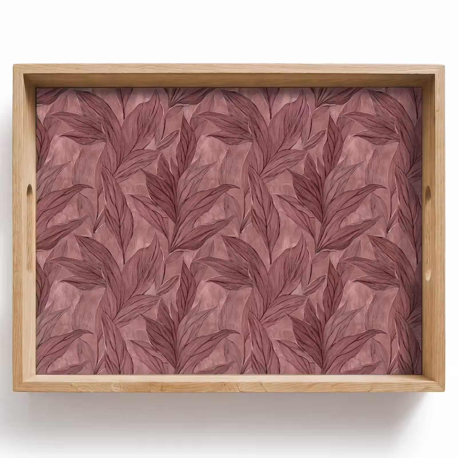 Dienblad - Bladeren - Patroon - Paars — 1