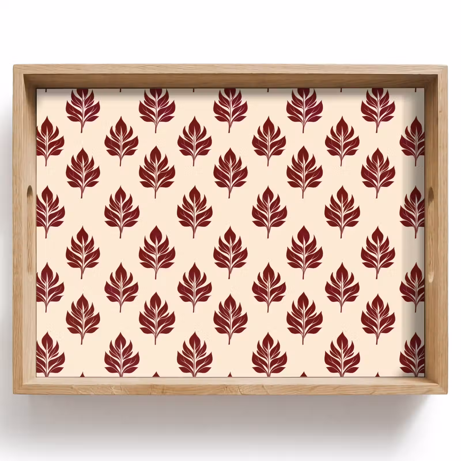 Dienblad - Botanisch - Patroon - Bordeaux — 1