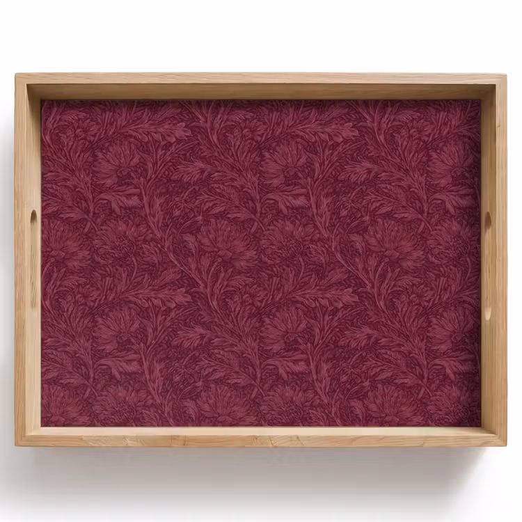 Dienblad - Bladeren - Patroon - Paars — 1
