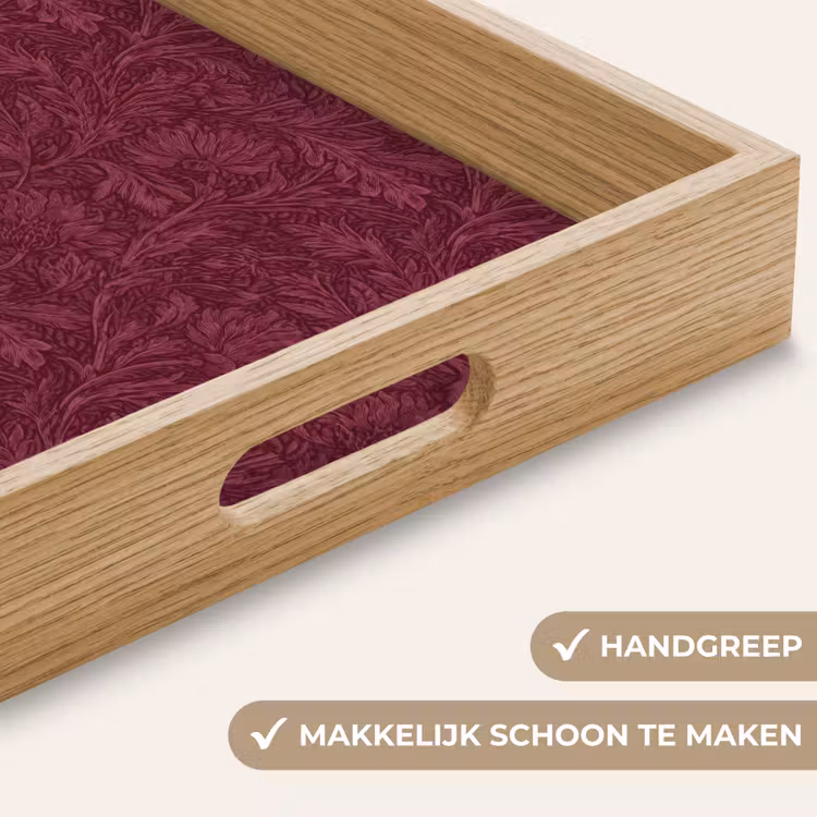 Dienblad - Bladeren - Patroon - Paars — 5
