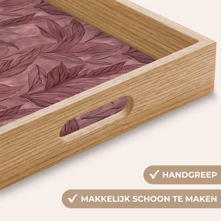 Dienblad - Bladeren - Patroon - Paars — 5