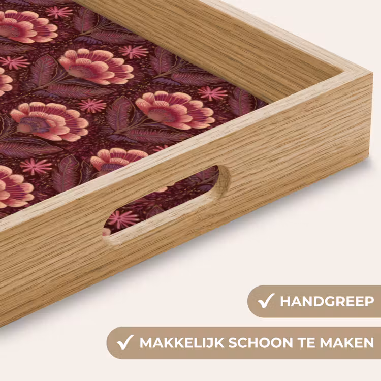 Dienblad - Bloemen - Waaier - Paars — 5