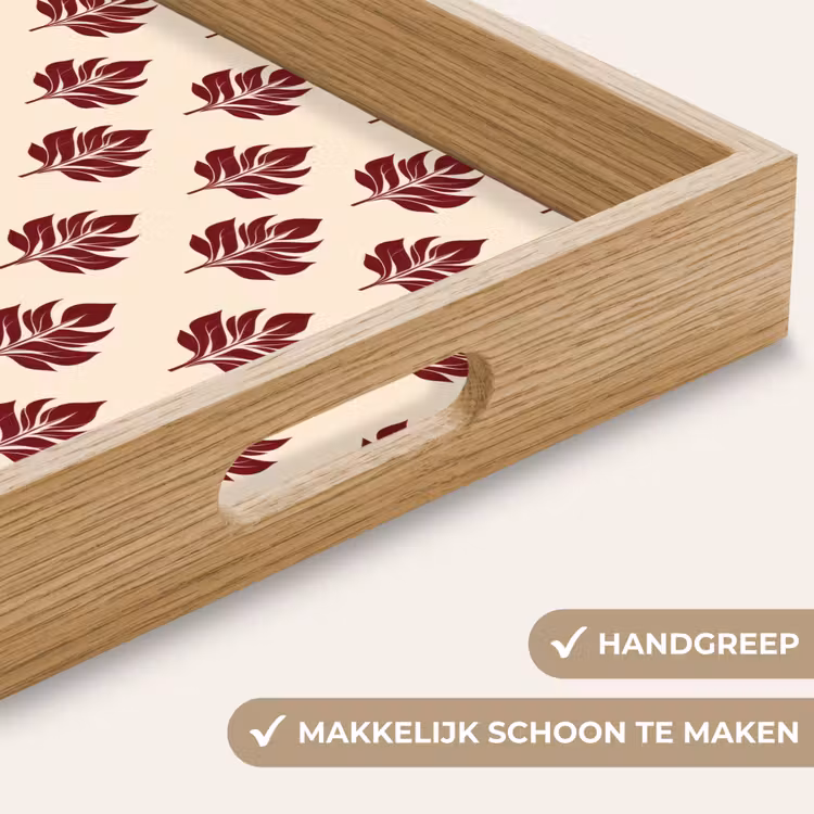 Dienblad - Botanisch - Patroon - Bordeaux — 5