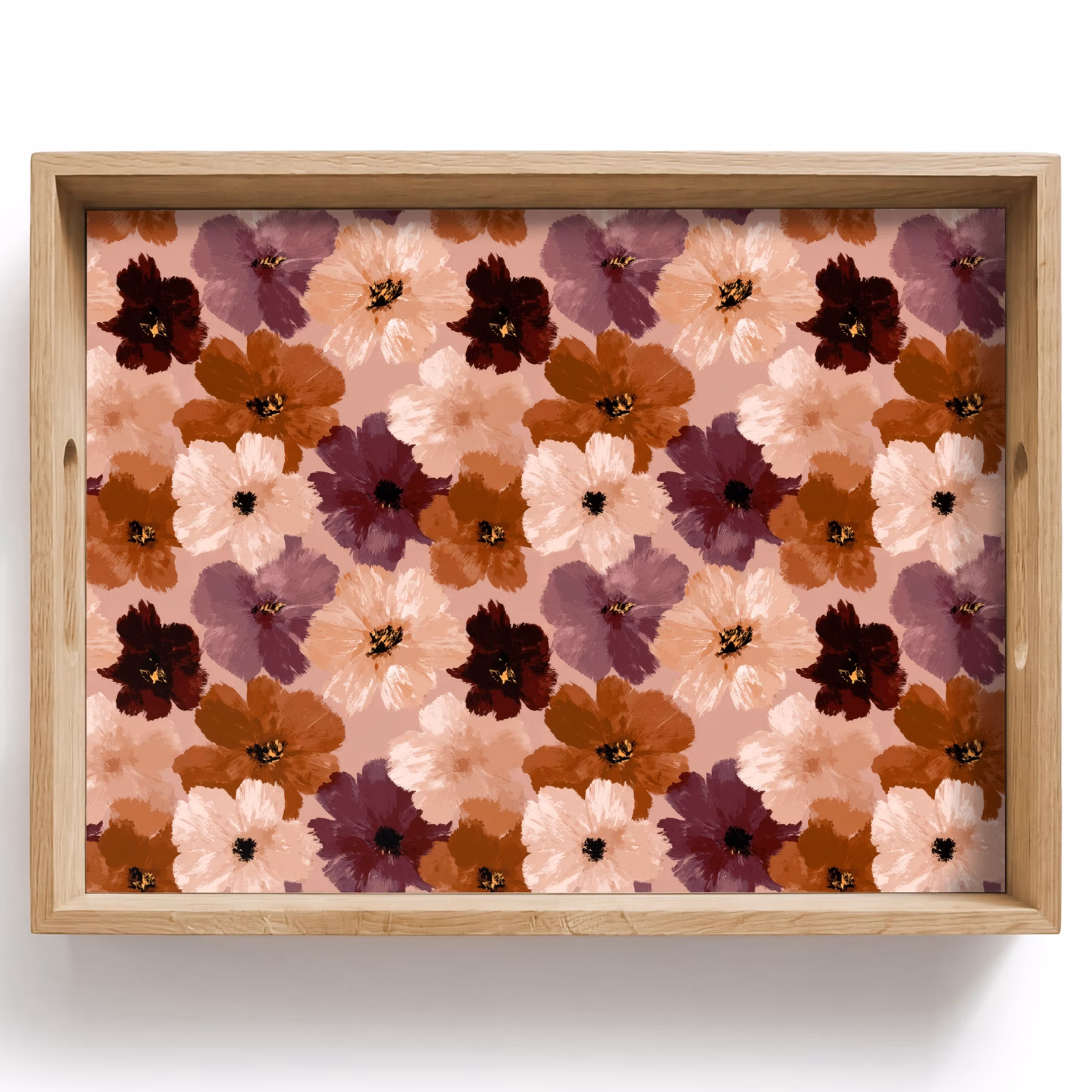 Dienblad - Bloemen - Abstract - Aardetinten — 1