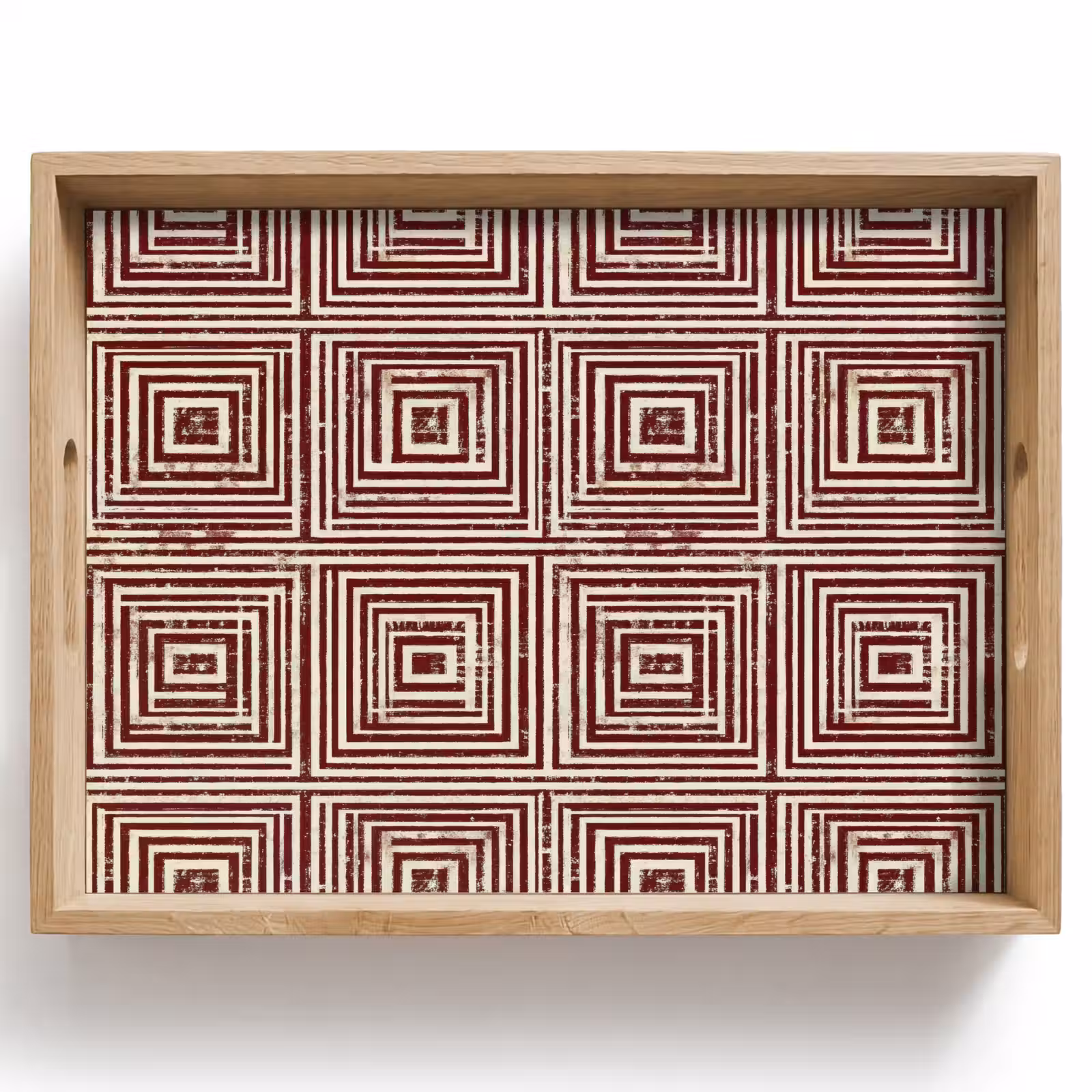 Dienblad - Geometrisch - Patroon - Rood — 1