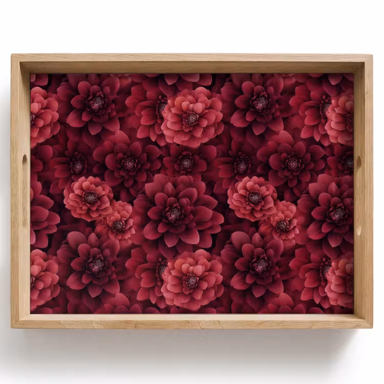 Dienblad - Dahlias - Bloemen - Rood — 1