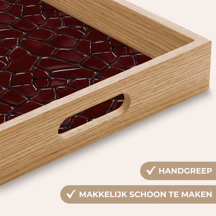Dienblad - Mozaïek - Tegel - Bordeauxrood — 5