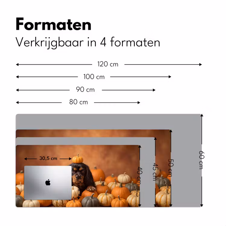 Bureau onderlegger - Hond - Pompoen - Herfst — 8