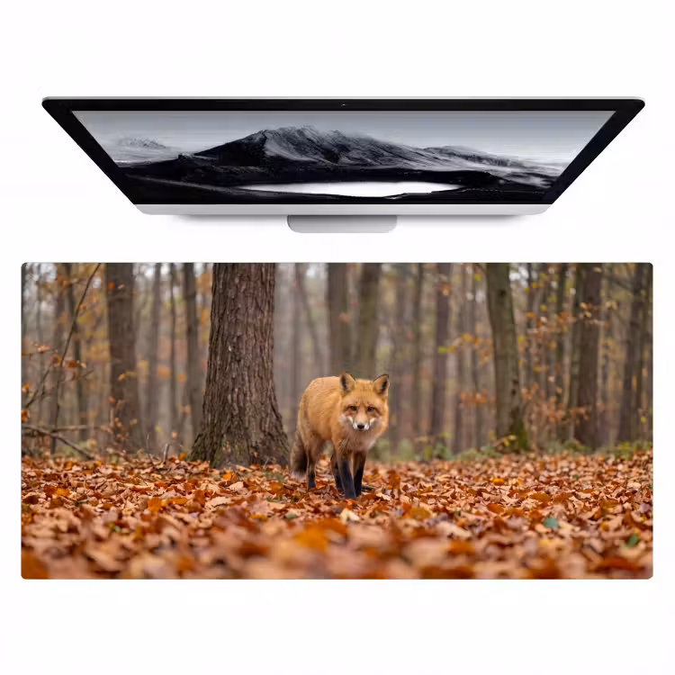 Bureau onderlegger - Vos - Herfst - Bladeren