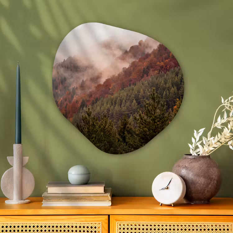Organisch schilderij - Glas - Bos - Mist - Natuur — 2