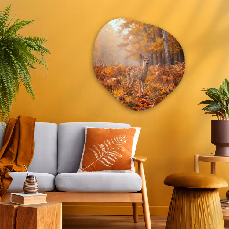 Organisch schilderij - Glas - Hert - Herfst - Dieren — 3