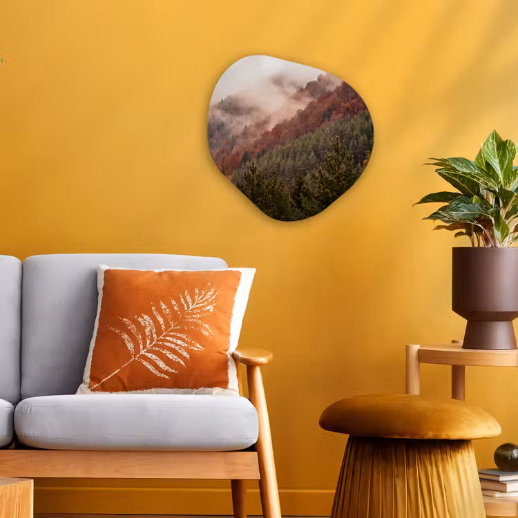 Organisch schilderij - Forex - Bos - Mist - Natuur — 3