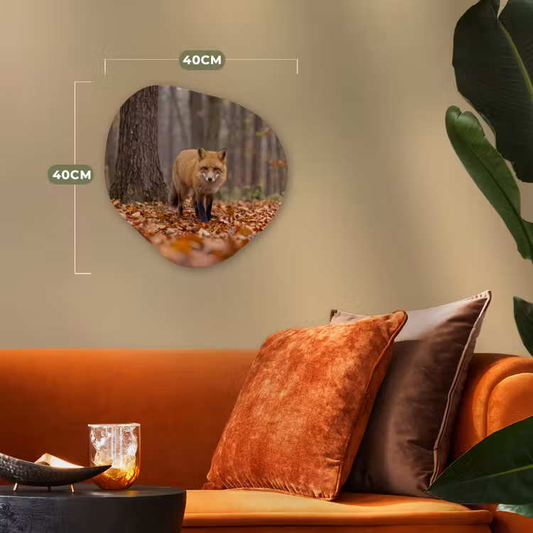 Organisch schilderij - Forex - Vos - Herfst - Bladeren — 4