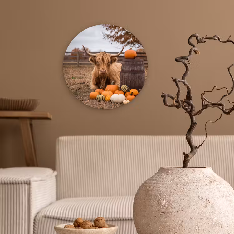 Wandcirkel - Glas - Rund - Pompoen - Herfst — 2