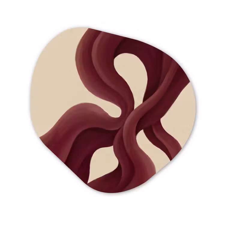 Organisch schilderij - Forex - Vormen - Abstract - Rood