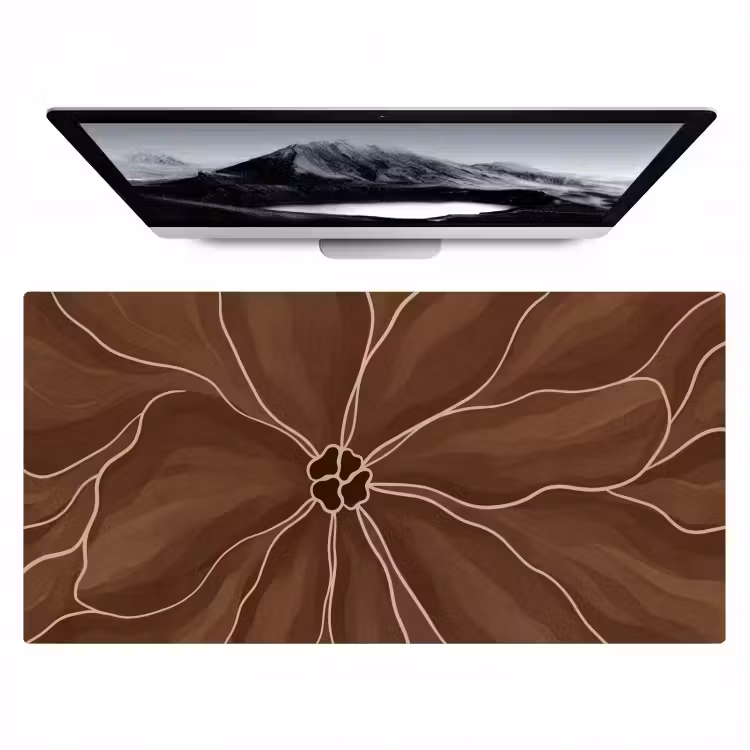 Bureau onderlegger - Bloem - Abstract - Bruin