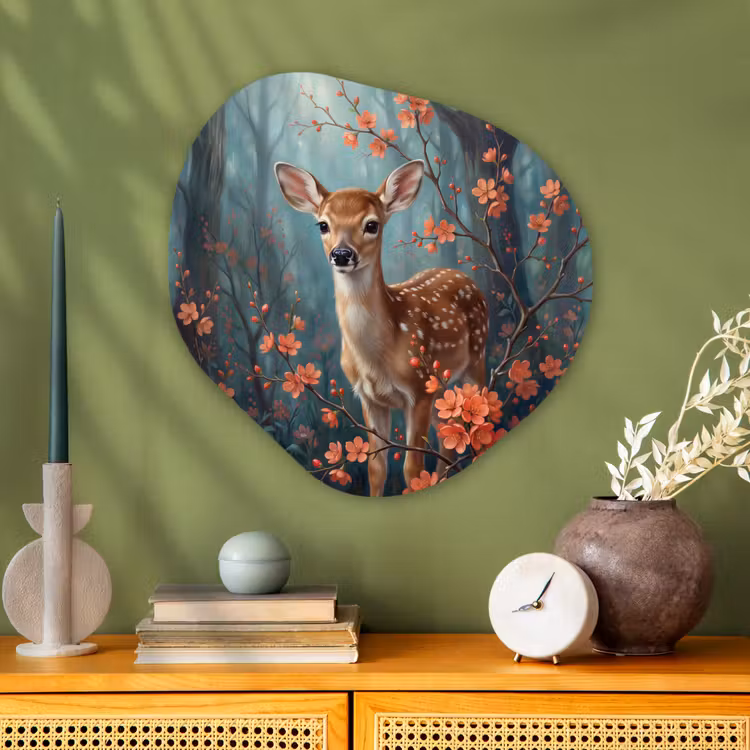 Organisch schilderij - Glas - Dier - Bloemen - Bos — 2