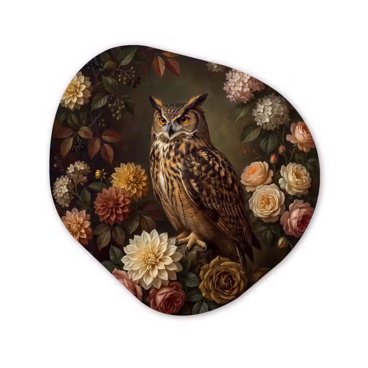 Organisch schilderij - Glas - Vogel - Dieren - Kunst — 1