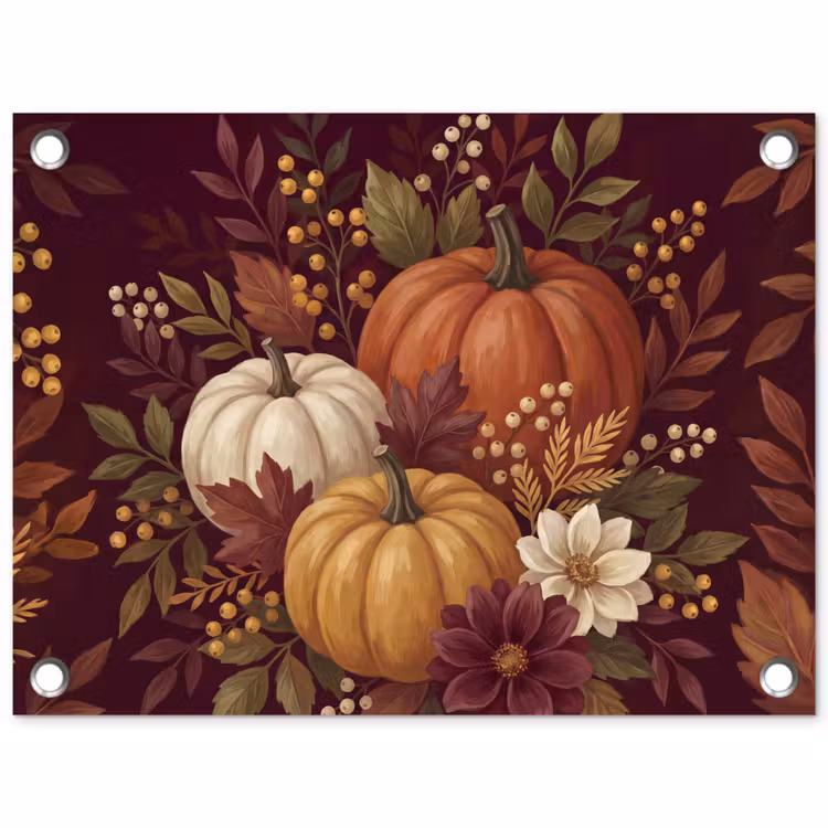Tuinposter - Pompoen - Herfst - Natuur