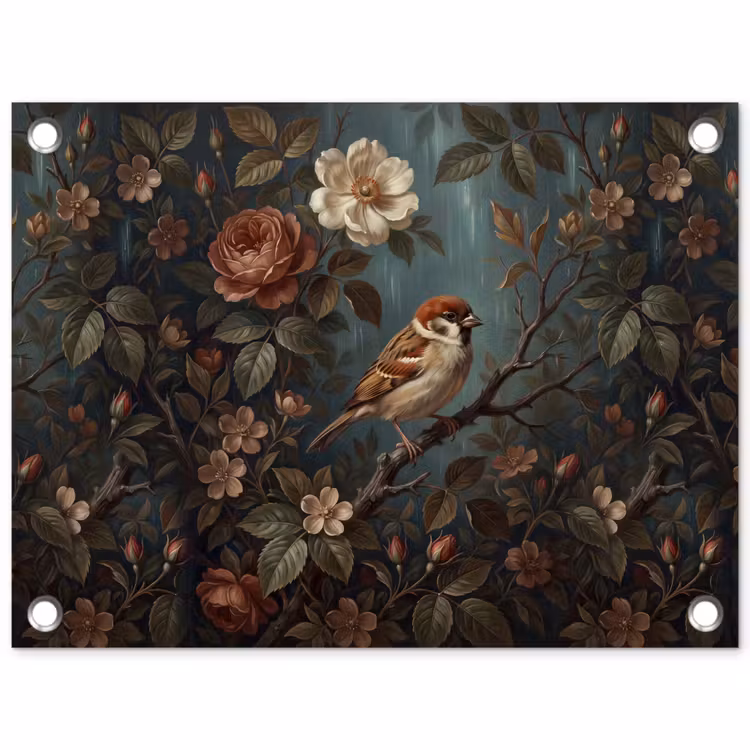 Tuinposter - Vogel - Tak - Klassiek