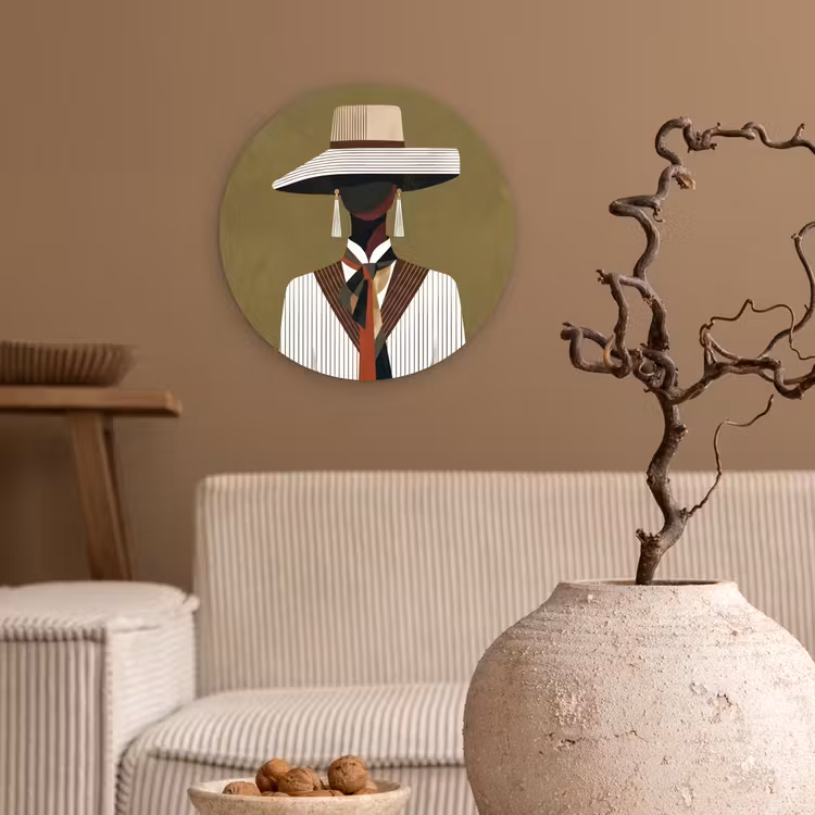 Wandcirkel - Glas - Figuur - Modern - Kunst — 2