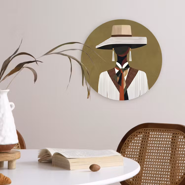 Wandcirkel - Glas - Figuur - Modern - Kunst — 4