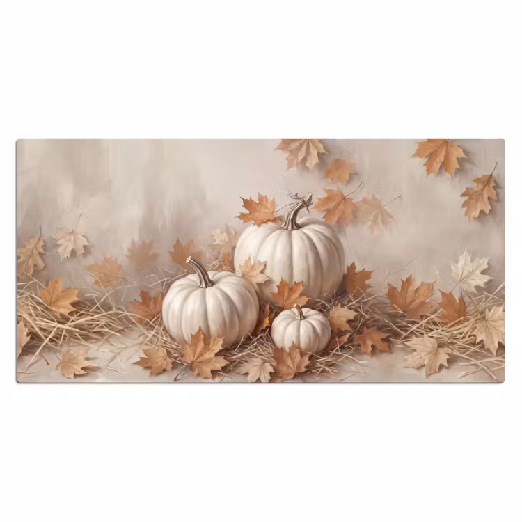 Bureau onderlegger - Witte pompoenen - Herfst — 2