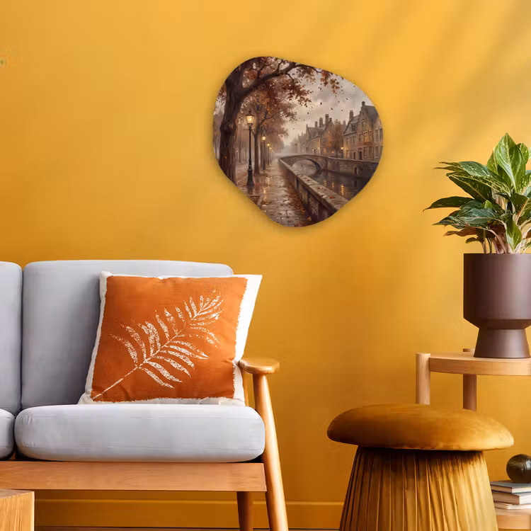 Organisch schilderij - Forex - Kanaal - Herfst - Stad — 3
