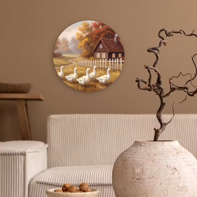 Wandcirkel - Glas - Vogel - Huis - Natuur — 2