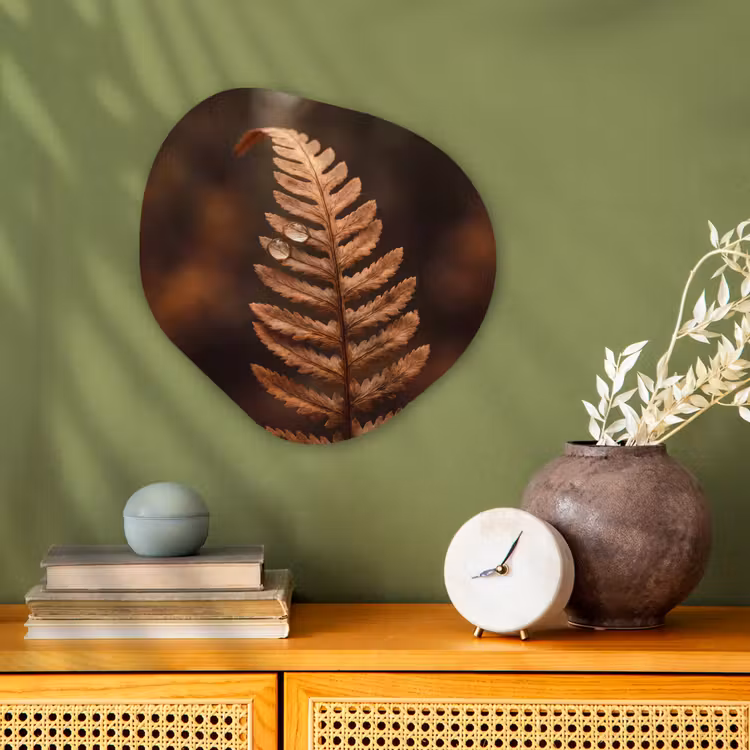 Organisch schilderij - Forex - Blad - Druppels - Natuur — 2