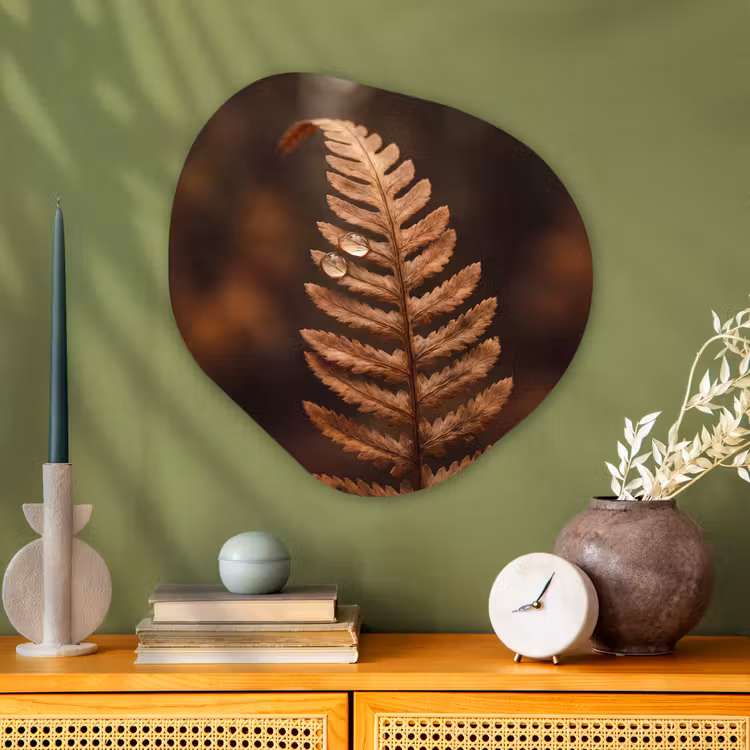 Organisch schilderij - Glas - Blad - Druppels - Natuur — 2