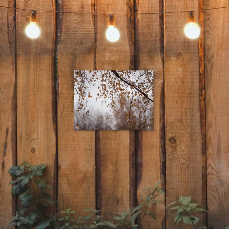 Tuinposter - Herfstblad - Natuur - Geel — 2