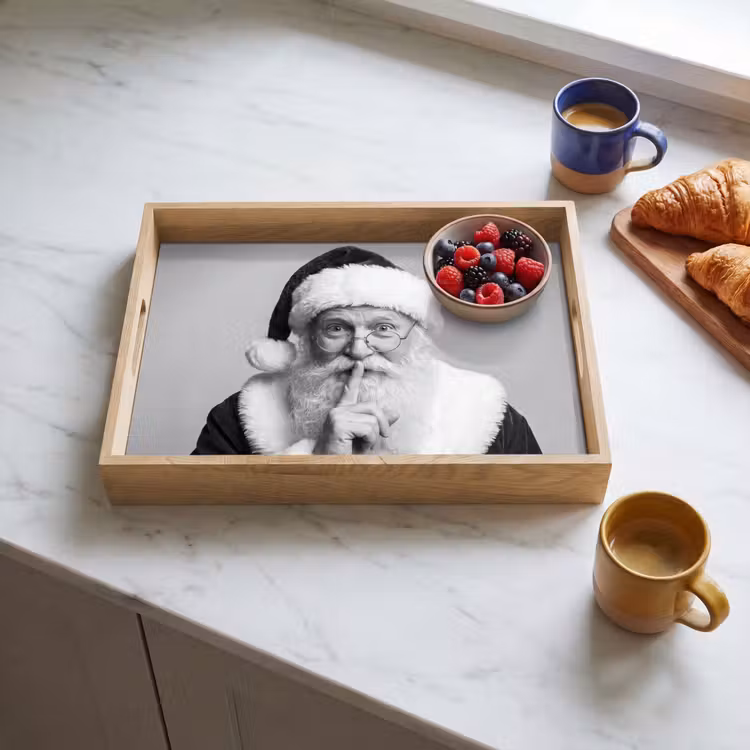 Dienblad - Kerstman - Zwart-wit - Kerst — 4