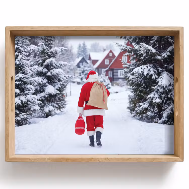 Dienblad - Kerstman - Sneeuw - Winter — 1