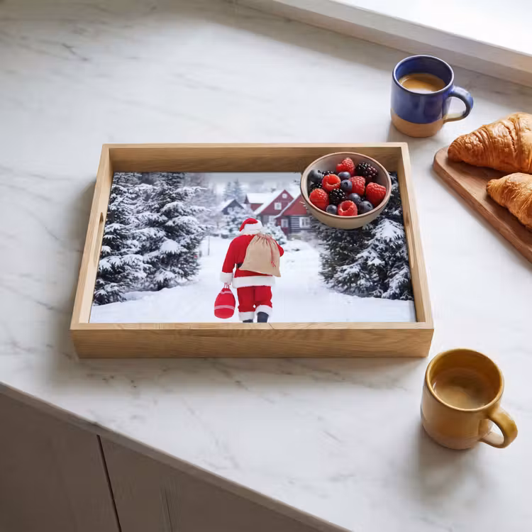 Dienblad - Kerstman - Sneeuw - Winter — 4