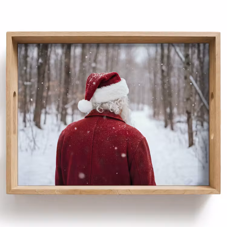 Dienblad - Kerstman - Winter - Sneeuw — 1