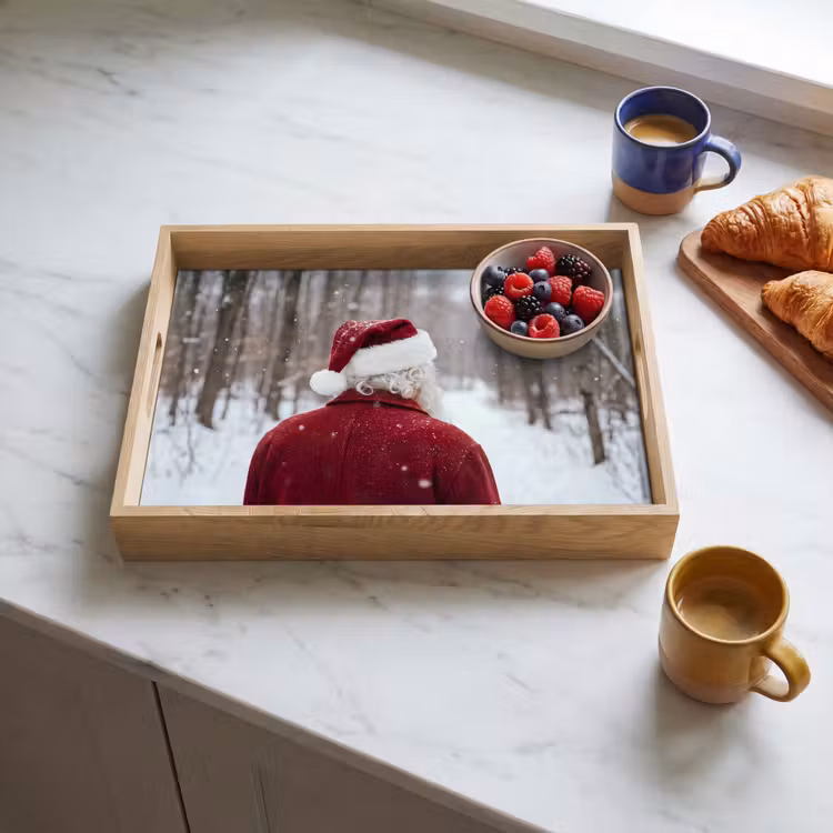 Dienblad - Kerstman - Winter - Sneeuw — 4