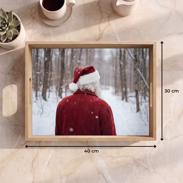 Dienblad - Kerstman - Winter - Sneeuw — 9