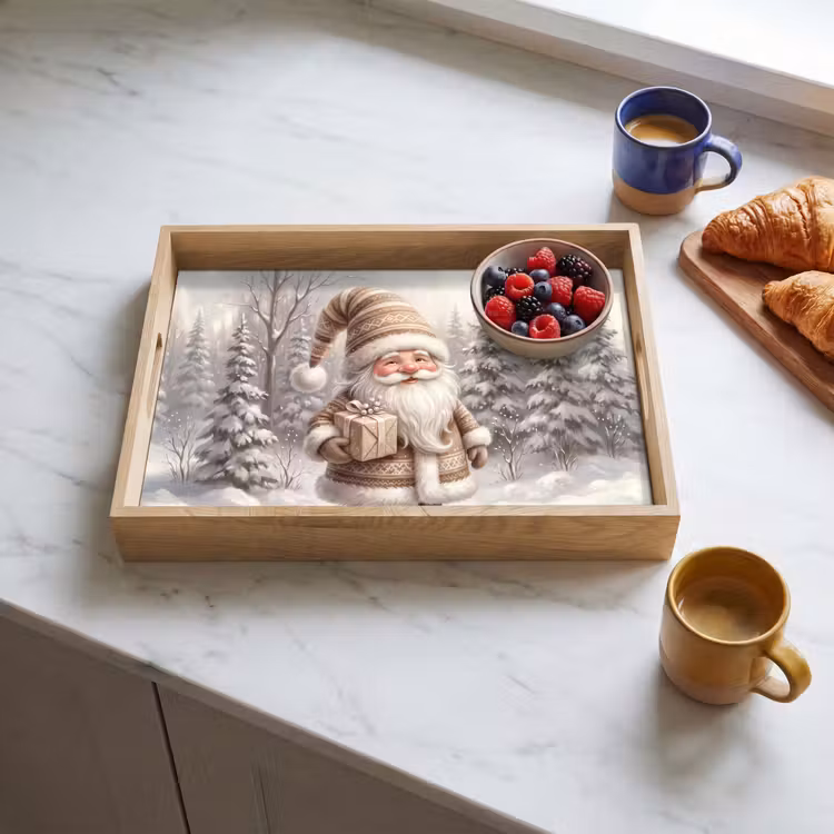 Dienblad - Kerstman - Geschenk - Winter — 4
