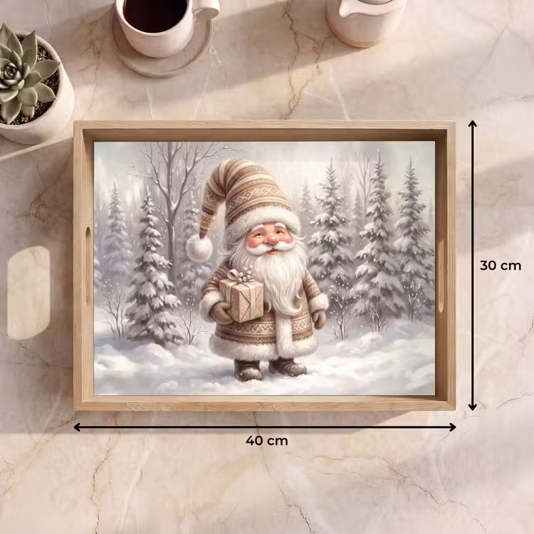 Dienblad - Kerstman - Geschenk - Winter — 9