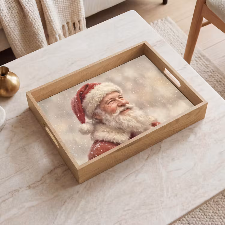 Dienblad - Kerstman - Sneeuw - Kerst — 2
