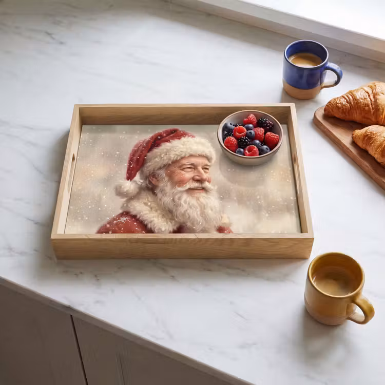 Dienblad - Kerstman - Sneeuw - Kerst — 4