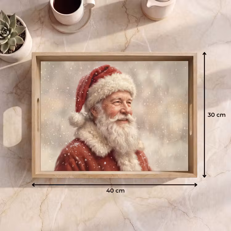 Dienblad - Kerstman - Sneeuw - Kerst — 9