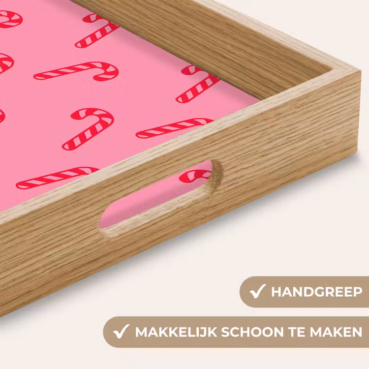 Dienblad - Kerst - Rood - Roze - Zuurstok — 5