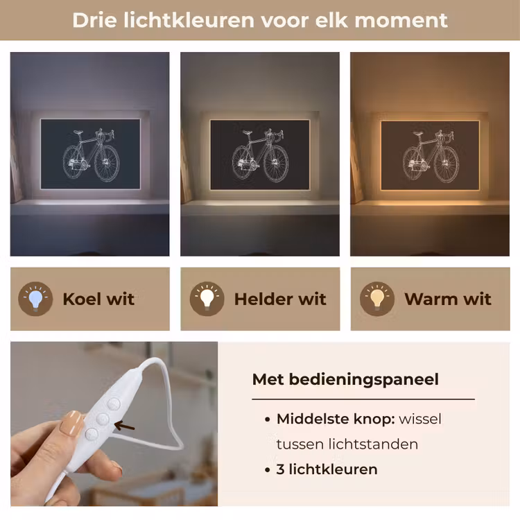 Lightbox - Wandlamp - Lijnen - Illustratie - Wit — 5
