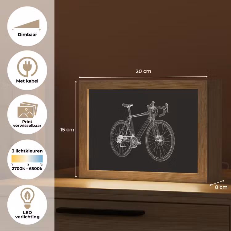 Lightbox - Wandlamp - Lijnen - Illustratie - Wit — 7